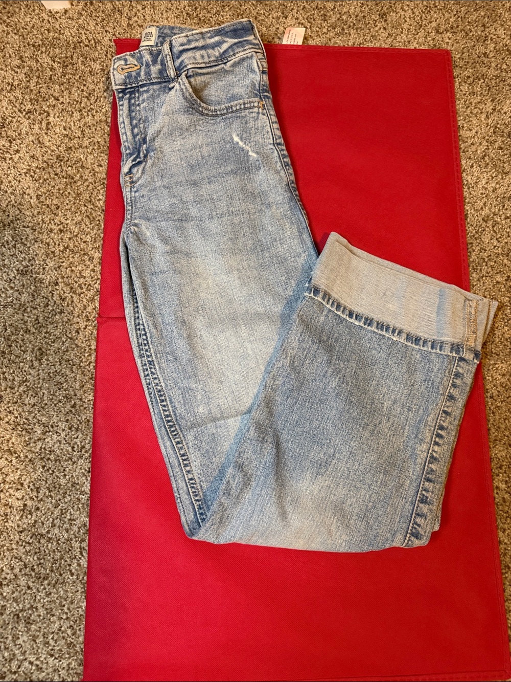 abercrombie kids Light Blue Boyfriend Jeans